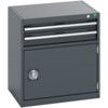 40011041.77V CABINET 2 DRAWERS/DO OR 75KG UDL PER DRAWER DARK GREY thumbnail-0