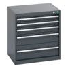 40011042.77V CABINET 5 DRAWERS 75KG UDL PER DRAWER/SHELF DARK GREY thumbnail-0