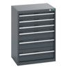 40011050.77V CABINET 6 DRAWERS 75KG UDL PER DRAWER/SHELF DARK GREY thumbnail-0