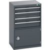 40011052.77V CABINET 4 DRAWERS/DO OR 75KG UDL PER DRAWER DARK GREY thumbnail-0