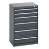 40011054.77V CABINET 6 DRAWERS 75KG UDL PER DRAWER/SHELF DARK GREY thumbnail-0