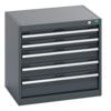 40011061.77V CABINET 5 DRAWERS 75KG UDL PER DRAWER/SHELF DARK GREY thumbnail-0