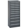 40011067.77V CABINET 11 DRAWERS 75KG UDL   DRAWER SHELF DARK GREY thumbnail-0