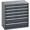 40012019.77V CABINET 6 DRAWERS 75KG UDL PER DRAWER SHELF DARK GREY thumbnail-0