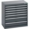 40012021.77V CABINET 7 DRAWERS 75KG UDL PER DRAWER SHELF DARK GREY thumbnail-0