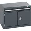 40012091.77V CABINET 1 DRAWER  DOOR 75KG UDL PER DRAWER DARK GREY thumbnail-0