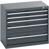 40012095.77V CABINET 5 DRAWERS 75KG UDL PER DRAWER SHELF DARK GREY thumbnail-0