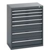 40012100.77V CABINET 7 DRAWERS 75KG UDL PER DRAWER SHELF DARK GREY thumbnail-0