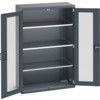 40013062.77V WINDOW DOOR CUPBOARD 3 SHELVES  DARK GREY thumbnail-0