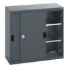 40013068.77V SLIDING DOOR CUPBOARD 2 SHELVES  DARK GREY thumbnail-0