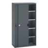 40013071.77V SLIDING DOOR CUPBOARD 4 SHELVES  DARK GREY thumbnail-0