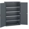 40014053.77V CUPBOARD 4 SHELVES DARK GREY thumbnail-0