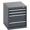 40018017.77V CABINET 4 DRAWERS 75KG UDL PER DRAWER SHELF DARK GREY thumbnail-0