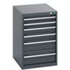 40018039.77V CABINET 6 DRAWERS 75KG UDL PER DRAWER SHELF DARK GREY thumbnail-0