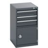 40018043.77V CABINET 3 DRAWERS DOOR 75KG UDL PER DRAWER DARK GREY thumbnail-0