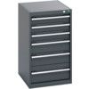 40018049.77V CABINET 6 DRAWERS 75KG UDL PER DRAWER SHELF DARK GREY thumbnail-0