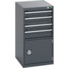 40018055.77V CABINET 4 DRAWERS DOOR 75KG UDL PER DRAWER DARK GREY thumbnail-0