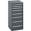 40018069.77V CABINET 8 DRAWERS 75KG UDL PER DRAWER SHELF DARK GREY thumbnail-0