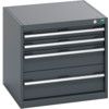 40019015.77V CABINET 4 DRAWERS 75KG UDL PER DRAWER SHELF DARK GREY thumbnail-0