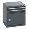 40019021.77V CABINET 2 DRAWERS DOOR 75KG UDL PER DRAWER DARK GREY thumbnail-0