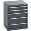 40019035.77V CABINET 5 DRAWERS 75KG UDL PER DRAWER SHELF DARK GREY thumbnail-0