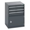 40019043.77V CABINET 3 DRAWERS DOOR 75KG UDL PER DRAWER DARK GREY thumbnail-0