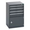 40019055.77V CABINET 4 DRAWERS DOOR 75KG UDL PER DRAWER DARK GREY thumbnail-0