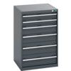 40019059.77V CABINET 6 DRAWERS 75KG UDL PER DRAWER SHELF DARK GREY thumbnail-0