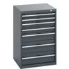 40019063.77V CABINET 7 DRAWERS 75KG UDL PER DRAWER SHELF DARK GREY thumbnail-0