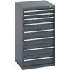 40019071.77V CABINET 8 DRAWERS 75KG UDL PER DRAWER SHELF DARK GREY thumbnail-0