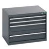 40020005.77V CABINET 4 DRAWERS 75KG UDL PER DRAWER SHELF DARK GREY thumbnail-0