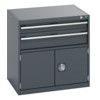 40020021.77V CABINET 2 DRAWERS DOOR 75KG UDL PER DRAWER DARK GREY thumbnail-0