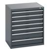 40020041.77V CABINET 7 DRAWERS 75KG UDL PER DRAWER SHELF DARK GREY thumbnail-0