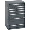 40020059.77V CABINET 7 DRAWERS 75KG UDL PER DRAWER SHELF DARK GREY thumbnail-0