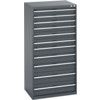 40020069.77V CABINET 11 DRAWERS 75KG UDL DRAWER SHELF DARK GREY thumbnail-0