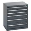 40020120.77V CABINET 6 DRAWERS 75KG UDL PER DRAWER SHELF DARK GREY thumbnail-0