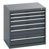 40020129.77V CABINET 6 DRAWERS 75KG UDL PER DRAWER SHELF DARK GREY thumbnail-0