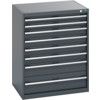 40020142.77V CABINET 8 DRAWERS 75KG UDL PER DRAWER SHELF DARK GREY thumbnail-0