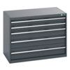 40021009.77V CABINET 5 DRAWERS 75KG UDL PER DRAWER SHELF DARK GREY thumbnail-0