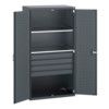 40021108.77V CUPBOARD 4 DRAWERS 2 SHELVES 75KG UDL SHELF DARK GREY thumbnail-0