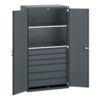 40021113.77V CUPBOARD 6 DRAWERS 2 SHELVES 75KG UDL SHELF DARK GREY thumbnail-0