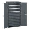 40021114.77V CUPBOARD 9 DRAWERS 3 SHELVES 75KG UDL SHELF DARK GREY thumbnail-0