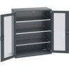 40022059.77V WINDOW DOOR CUPBOARD 3 SHELVES DARK GREY thumbnail-0