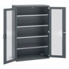 40022060.77V WINDOW DOOR CUPBOARD 4 SHELVES DARK GREY thumbnail-0