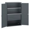 40022088.77V SHELF CUPBOARD DRAWERS  75KG UDL PER DRAWER DARK GREY thumbnail-0