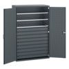 40022089.77V SHELF CUPBOARD DRAWERS  75KG UDL PER DRAWER DARK GREY thumbnail-0