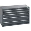 40022107.77V CABINET 5 DRAWERS 75KG UDL PER DRAWER SHELF DARK GREY thumbnail-0