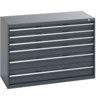 40022115.77V CABINET 6 DRAWERS 75KG UDL PER DRAWER SHELF DARK GREY thumbnail-0