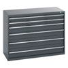 40022123.77V CABINET 6 DRAWERS 75KG UDL PER DRAWER SHELF DARK GREY thumbnail-0