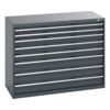 40022153.77V CABINET 8 DRAWERS 75KG UDL PER DRAWER SHELF DARK GREY thumbnail-0